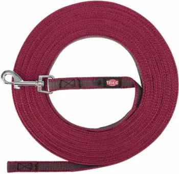 Litar gome për qen Trixie Rubber Drag Lead, 5m, 15mm, sangria, S M
