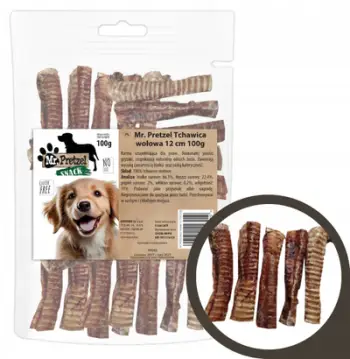 Shujtë natyrale për qen DOG TREATS, trake viçi e tharë 25cm