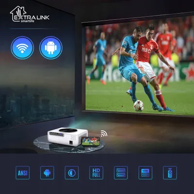 Projektor Extralink Smart Life Vision Max, 800 ANSI, 1080p, Android 12.0 - 5