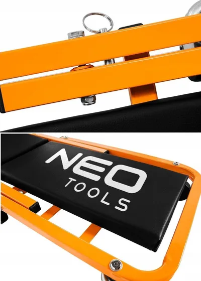 Shtrat pune dhe stol NEO Tools 11-601-1, 2 në 1, me rrota, i zi - 5
