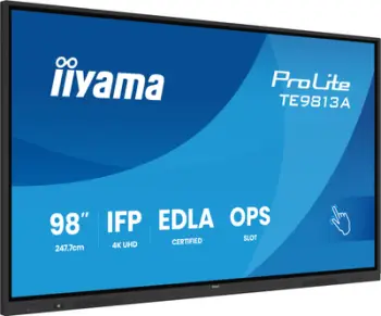 Ekran interaktiv Iiyama ProLite TE9813A-B2AG, 98", 4K Ultra HD, i zi
