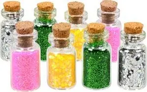 Set shkëlqyesi në shishe Glitter, 8 copë, 2g secila, shumëngjyrësh