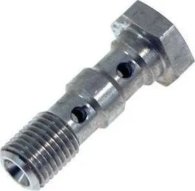 Vidë banjo dyfishe TurboWorks S.S Hose End AN3, 31mm, çelik inox, argjendtë - 1