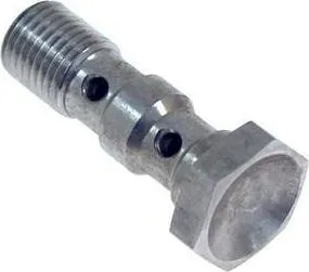 Vidë banjo dyfishe TurboWorks S.S Hose End AN3, 31mm, çelik inox, argjendtë - 2