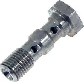 Vidë banjo dyfishe TurboWorks S.S Hose End AN3, 31mm, çelik inox, argjendtë