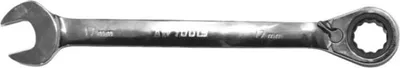 Çelës kombinues me racë AWTools AW40535, 19mm, çelik CrV, argjendtë - 1