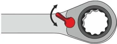 Çelës kombinues me racë AWTools AW40535, 19mm, çelik CrV, argjendtë - 3