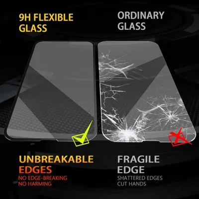 Mbrojtës ekrani Bestsuit Hybrid Glass Flexible 5D, Full Glue, për Samsung Galaxy A55 5G, i zi - 3