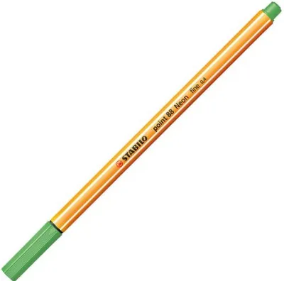 Stilolaps Stabilo Fineliner (88/033), 0.4 mm, i gjelbër neon - 1