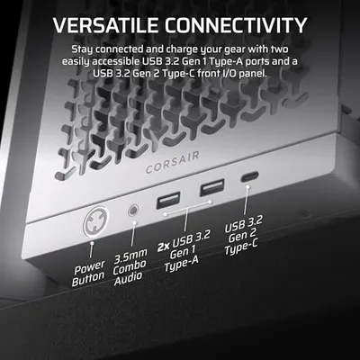 Kase PC CORSAIR FRAME 4000D RS ATX Mid Tower, 3 ventilatorë PWM, e bardhë - 8
