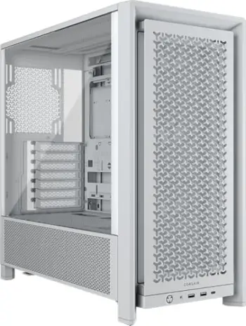 Kase PC CORSAIR FRAME 4000D RS ATX Mid Tower, 3 ventilatorë PWM, e bardhë