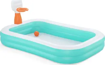 Pishinë Bestway Family Pool Dunk N Splash, 251 x 168 x 102cm, për fëmijë, shumëngjyrëshe