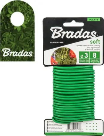 Tel për kopsht Bradas, 3 mm, 8 m, i gjelbër