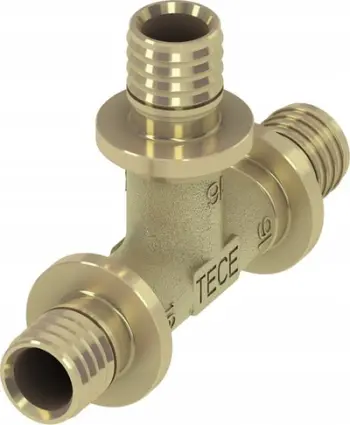 Tee lidhëse bronzi Tece 710016, 16 x 16 x 16mm