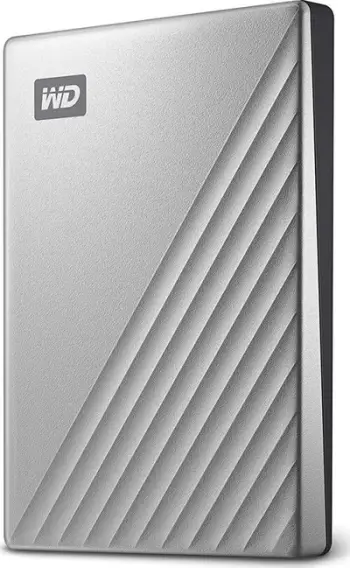 Hard disk i jashtëm WD My Passport Ultra, 2TB, USB C, argjendtë recertified