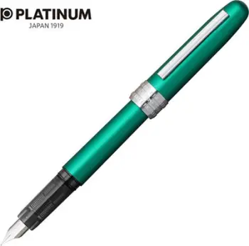 Stilolaps Platinum Plaisir Teal Green Fountain, i gjelbër