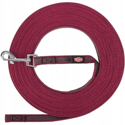 Litar trajnimi Trixie Rubber Drag Lead, 10m, 15mm, sangria S M - 1