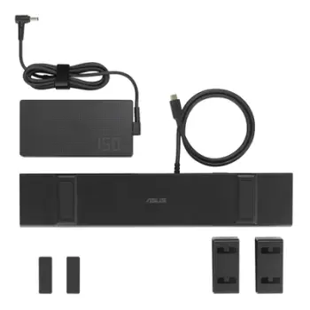 Dok stacioni USB C Asus DC310, multifunksional, për laptop, i zi