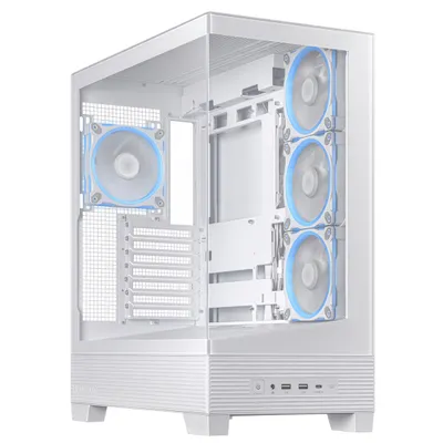 Kuti PC gaming ASUS A31 PLUS TG, mid tower, ARGB, e bardhë - 2