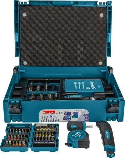 Set veglash Makita B-49725, 96 pjesë, bitat dhe vegla dore, i kaltër - 1