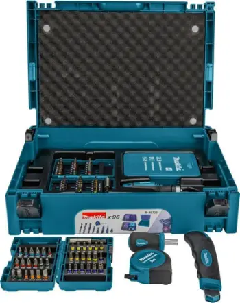 Set veglash Makita B-49725, 96 pjesë, bitat dhe vegla dore, i kaltër