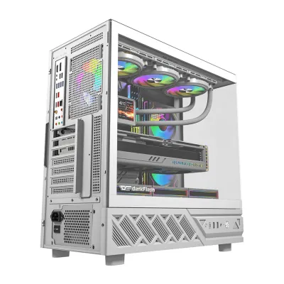 Kuti kompjuteri Darkflash DS950V, ATX, 6 ventilatorë, e bardhë - 2
