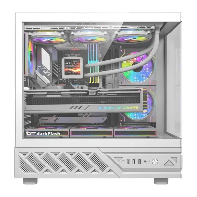 Kuti kompjuteri Darkflash DS950V, ATX, 6 ventilatorë, e bardhë - 3
