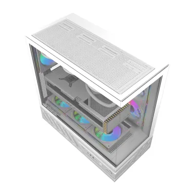 Kuti kompjuteri Darkflash DS950V, ATX, 6 ventilatorë, e bardhë - 7