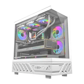 Kuti kompjuteri Darkflash DS950V, ATX, 6 ventilatorë, e bardhë