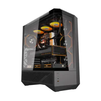 Kornizë kompjuteri Darkflash DY460, ATX, 4 ventilatorë ARGB, e zezë