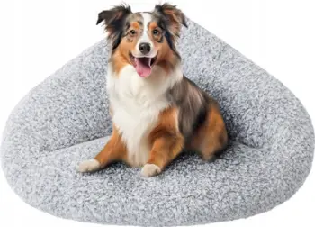 Shtrat qeni Hobbydog Mattress Corner, 120 cm, me pelush, gri