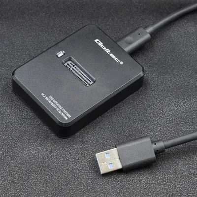 Doking stacion për SSD M.2, SATA PCIe NVMe NGFF, i zi - 4
