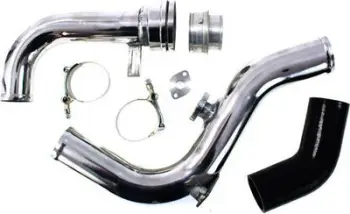 Set tubacionesh intercooler TurboWorks VW Golf V VI GTI 2.0T, alumini T6061, diametër 57mm, argjendtë