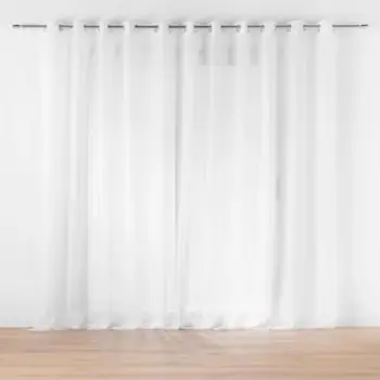 Perde transparente White Sheer White, 400x240 cm, poliester, e bardhë