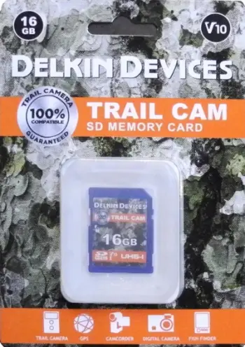 Kartë memorje Delkin Devices Trail Cam SDHC, Class 10, e zezë