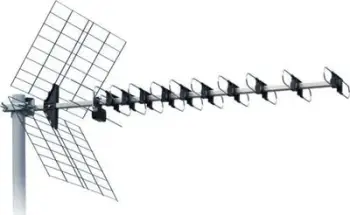Antena TV Iskra DTX-48 FLT7, për ambiente të jashtme dhe të brendshme, argjendtë