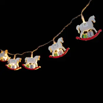 Dritare LED dekorative Rocking Horses, 165 cm, dritë e ngrohtë, shumëngjyrëshe