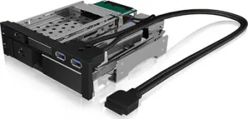 Kornizë disku ICY BOX IB-174SSK-U, bay 5.25", për HDD 3.5" dhe 2.5", e zezë