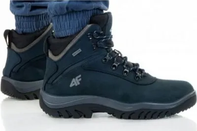 Çizme dimri meshkujsh 4F H4Z20 OBMH205, lëkurë, taban antirrëshqitës, navy blue - 1