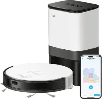 Robot fshesë TP-Link Tapo RV20 Mop Plus, me mopim, me stacion vetëzbrazës, i bardhë