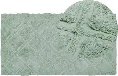 Tapet Beliani HATAY, 80x150 cm, pambuk, jeshile e çelët - 1