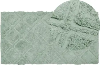 Tapet Beliani HATAY, 80x150 cm, pambuk, jeshile e çelët
