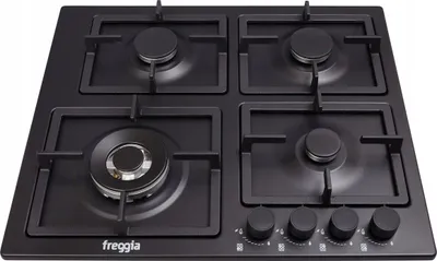 Plitë me gaz Freggia HH640VGTAN, 4 vatra, çelik, e zezë - 1