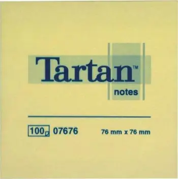 Letra ngjitëse për shënime Tartan FT510001843, 76 X 76 mm, 100 copë