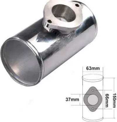 Adapter valvul Blow Off Greddy RS/S, për tub 63mm, alumin, argjendtë - 2