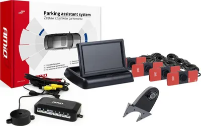 Sistem asistence parkimi TFT02, ekran 4.3", 4 sensorë HD-502-IR, i zi - 1