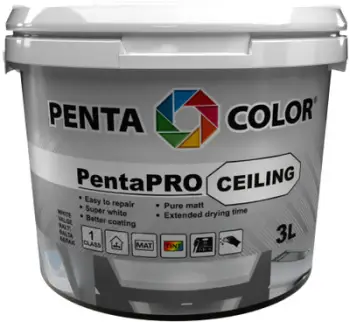 Bojë tavani Pentacolor Pentapro Ceiling, 3L, e bardhë