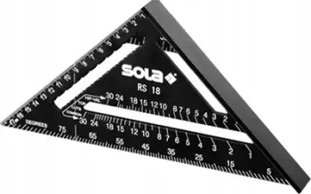 Shabllon universal alumini Sola RS 18, 18cm, shkallë matëse mm cm, gri
