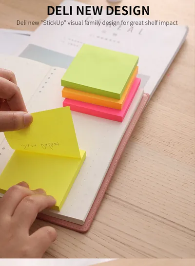 Postit DELI 75x75 100fl neon a02302 1/12 - 3
