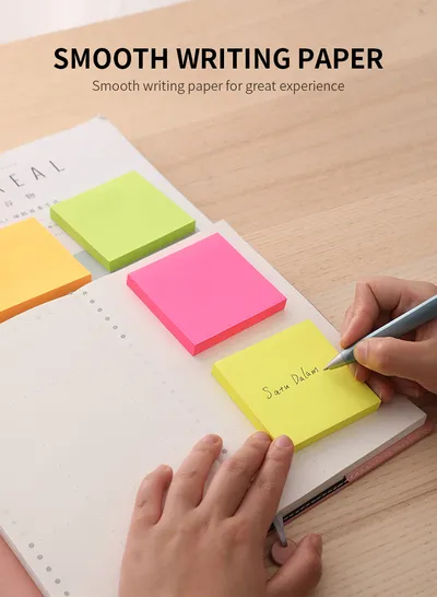 Postit DELI 75x75 100fl neon a02302 1/12 - 4